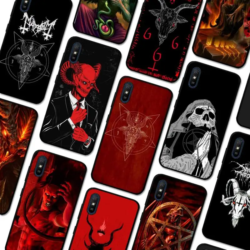 

Devil Satan Phone Case For Redmi 5 6 7 8 9 10 plus pro 6 7 8 9 A GO K20 K30 K40 pro plus F3 Fundas