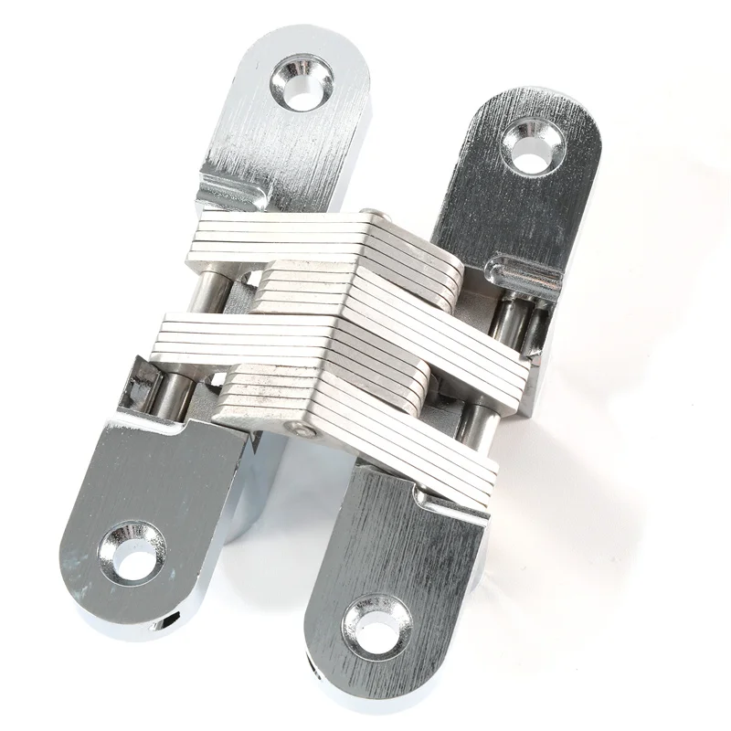 

Furniture hardware 34*140mm Heavy duty cross folding casting concealed hidden invisible hinges