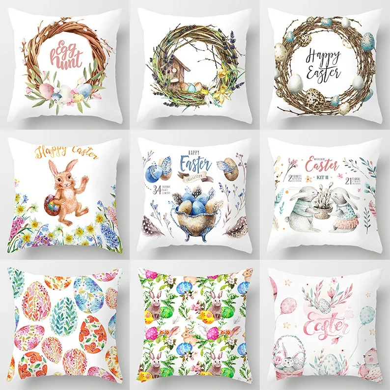 

Easter and wishes Series Pillow Gift Home Office Decoration Pillow Bedroom Sofa Car Cushion Cover