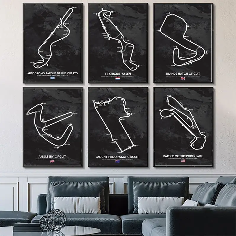 

World Grand Prix Self-adhesive Art Poster Whitepaper Sticker DIY Room Bar Cafe Home Decor