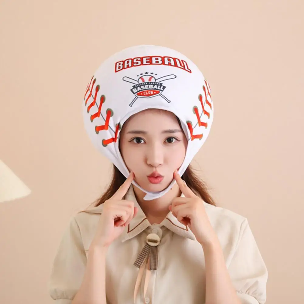 

Baseball Plush Hat Cartoon PP Cotton Filled Elastic Soft Warm Sports Meet Cosplay Headgear Party Costume Performance Photo Props