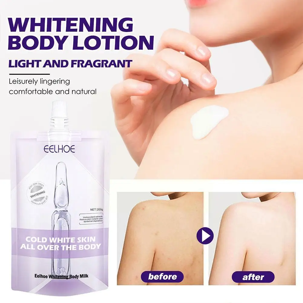 

200g Whitening Body Lotion Moisturizing Lightening Body Cream Lotion Cold White Skin Lightening Cream For Dark Skin X8J2