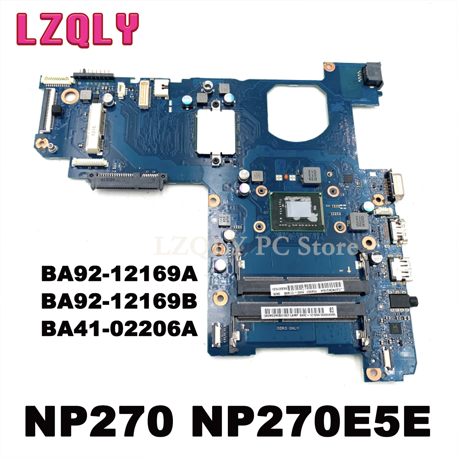 LZQLY BA92-12169A BA92-12169B BA41-02206A For Samsung NP270 NP270E5E Laptop motherboard DDR3 with CPU onboard main board