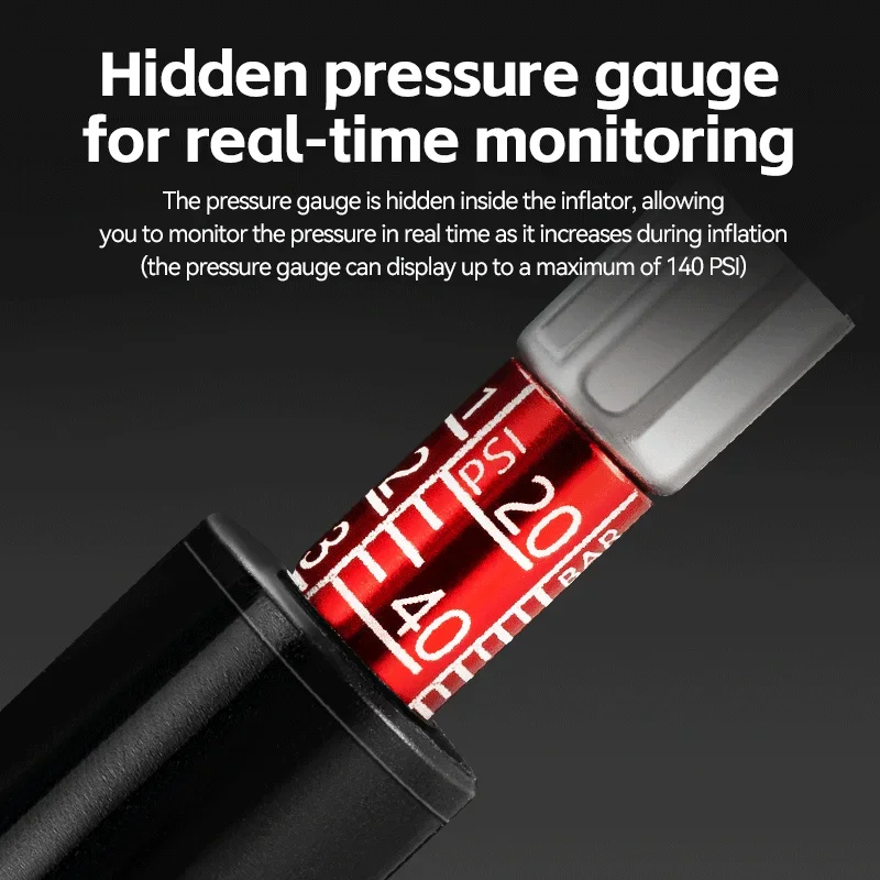 ROCKBROS мини-велосипедный насос 220PSI портативный воздушный Schrader Presta AV/FV манометр