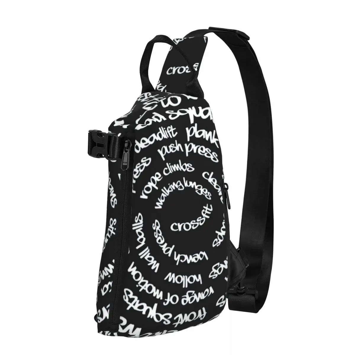 Crossfit Spiral Words Shoulder Bags Chest Cross Chest Bag Diagonally Casual Man Messenger Bag