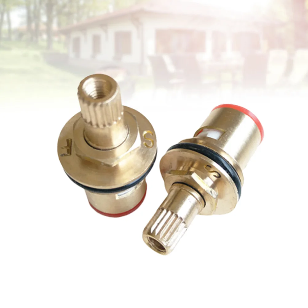 

2pcs 20mm Copper Ceramic Disc Cartridge Core Cold Replacement Bathroom Accessories Household Golden