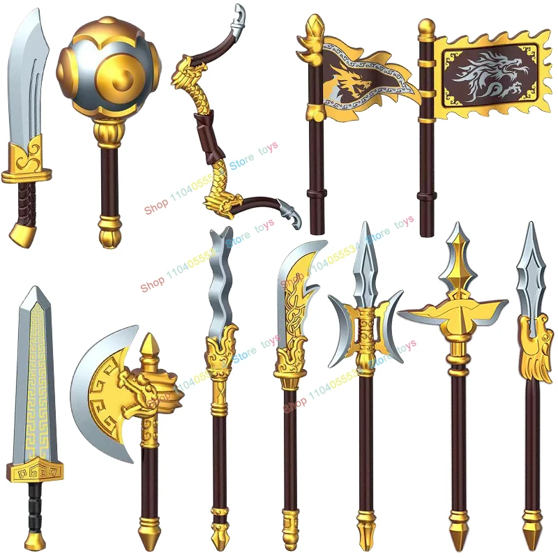 MOC держатель инструментов Строительные блоки Средневековый солдат Рыцарь