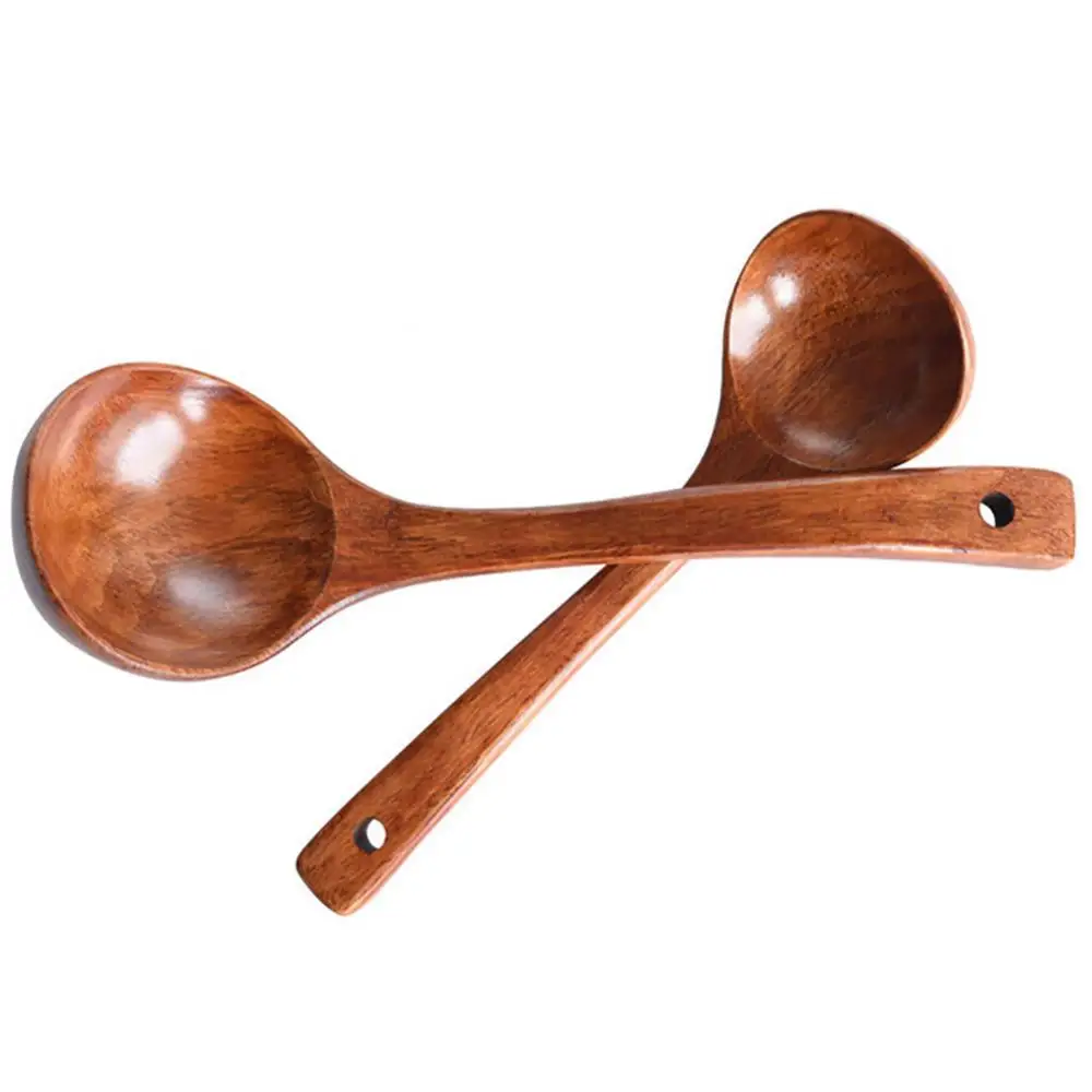 

Long Handle Wooden Ladle Soup Porridge Spoon Kitchen Cooking Tableware Tool Spoon Spoon Home Kid Spoon kitchen for Rice Soup