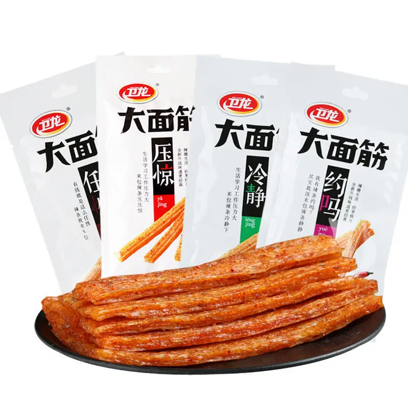 

Weilong 65g Large Gluten Spicy Noodles Production Net Red Casual Snacks