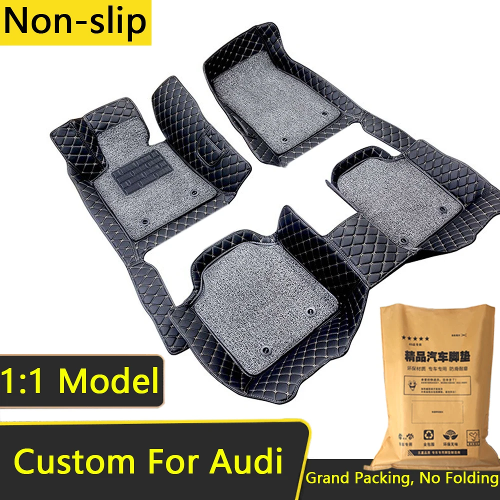 

High-end Custom Full Surround Car Floor Mats For Audi Q2 Q3 Q5 Q7 TT S3 S4 S5 S7 R8 RS3 RS A1 A3 A4 A5 A6 A7 B7 B9 Auto Carpets