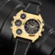 Mens Watches Top Brand Luxury Gift for Boyfriend Oulm Watch Men Leather Band Big Quratz Wristwatch Compass Relogio Masculino Other Image