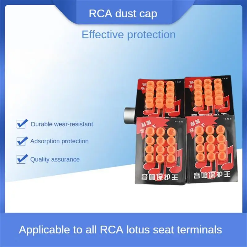 

Orange Terminal Protection Cover Adsorption Protection Dust Cover Dust-proof Rca Female Protector Shell Body Parts Dust Box
