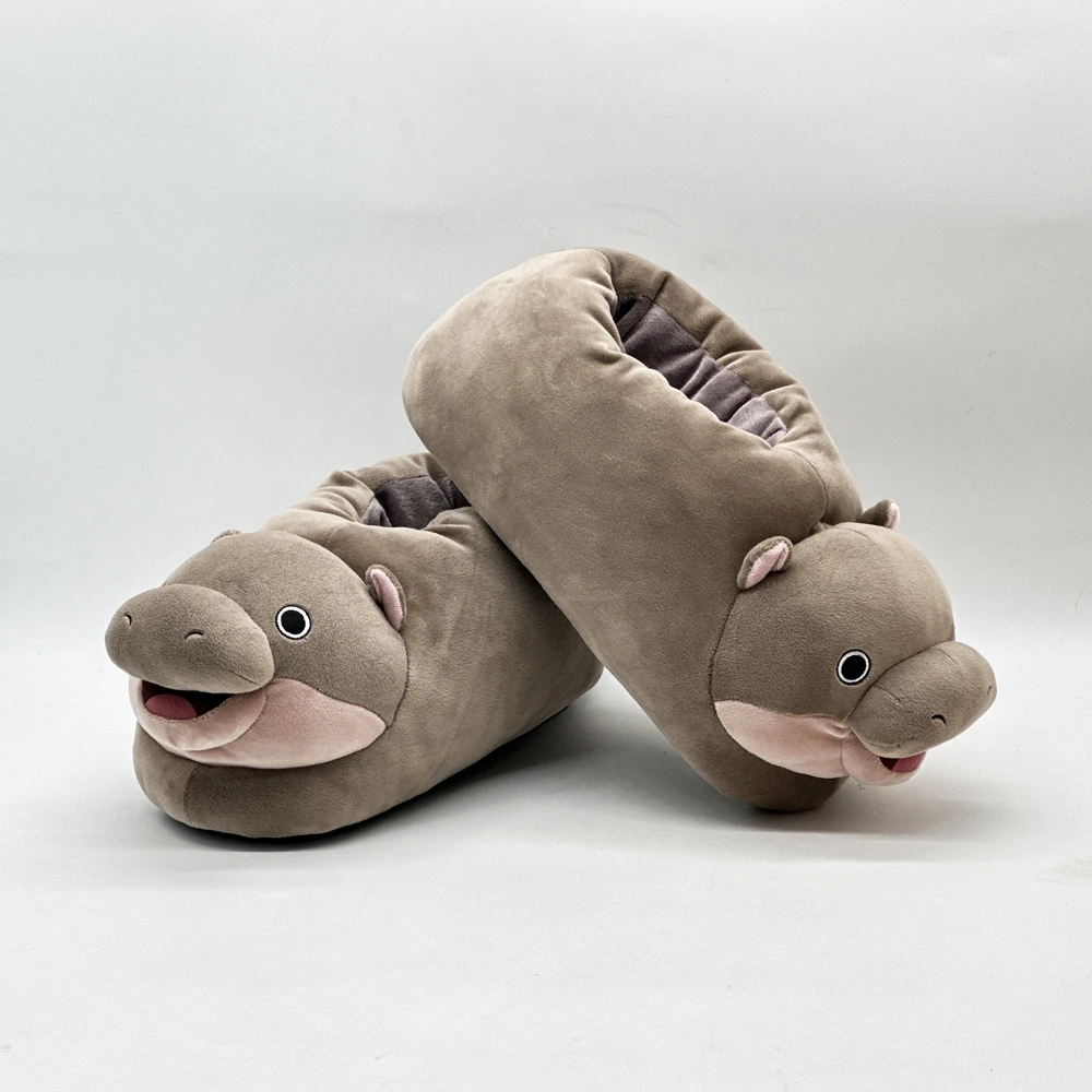 JAV deng бегемот плюшевые интернет-знаменитости тапочки бегемота забавные домашние