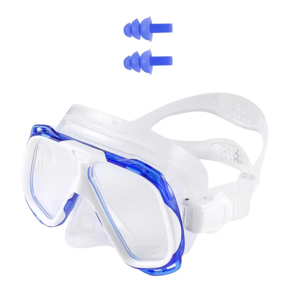 

OUTAD Diving Snorkeling Freediving Mask Snorkel Set Tempered Glass Lenses Adjustable Strap UV Protection Anti-fog Waterproof