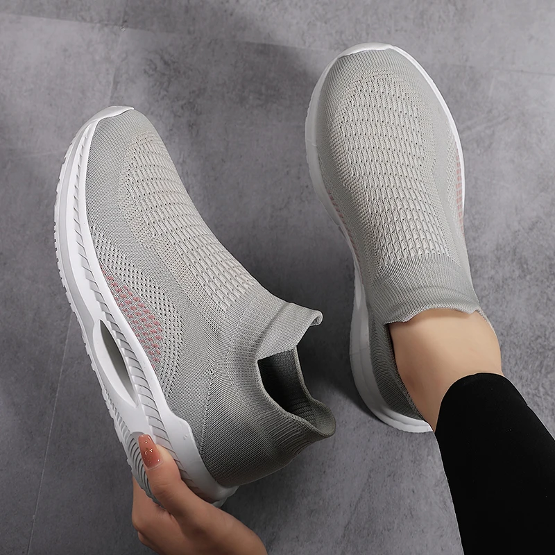 Portable Elasticity Socks Sneakers Men Women Unisex Size 35-45 Couple Running Shoes Slip-On Sport Shoes For Jogging Zapatillas