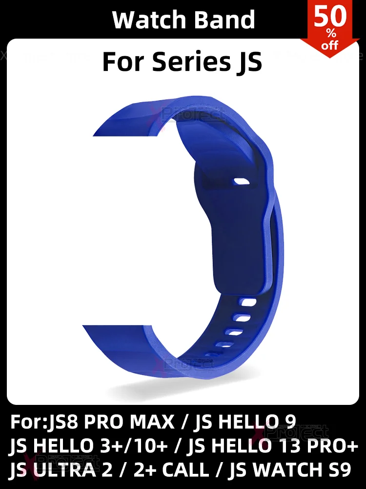 Ремешок силиконовый для смарт-часов JS8 PRO MAX JS Watch S9 Call Hello 3 9 10 13 PLUS ULTRA 2