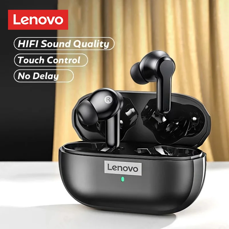 

Lenovo LP1S Wireless Headset Bluetooth Earphones Gaming Waterproof Earbuds With Mic Noise Cancelling Dual Stereo Headphones