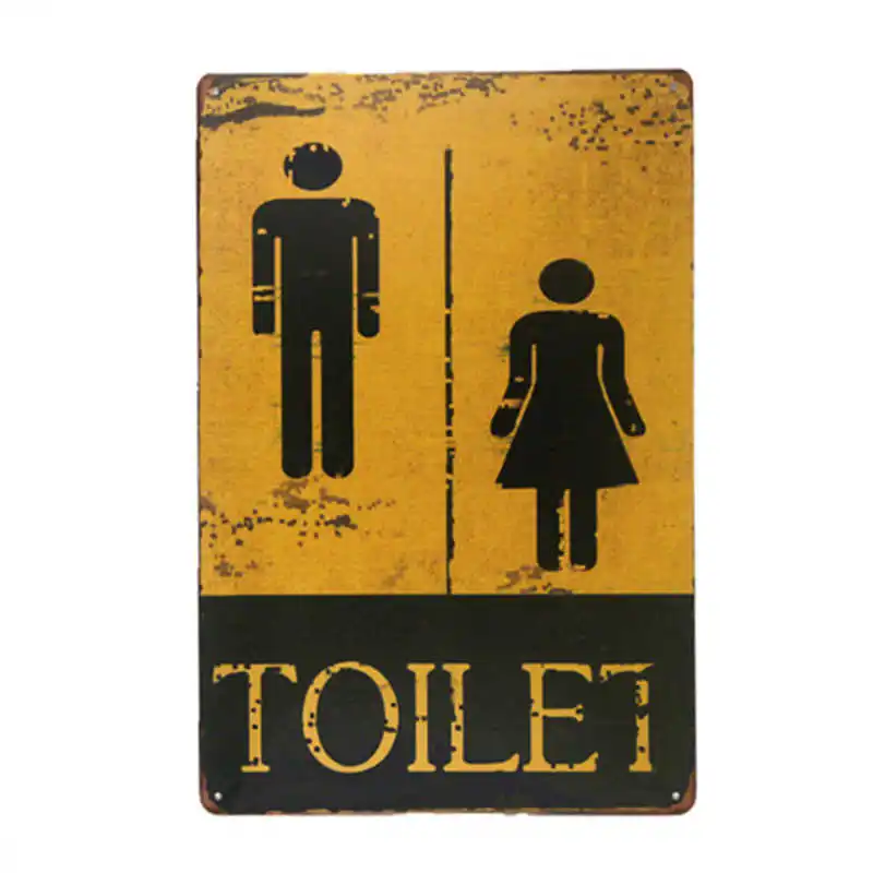 

Toilet Tin Plate Go Away Vintage No Loud Music Tin Sign Car Garage Bar Pub Wall Retro Metal Poster