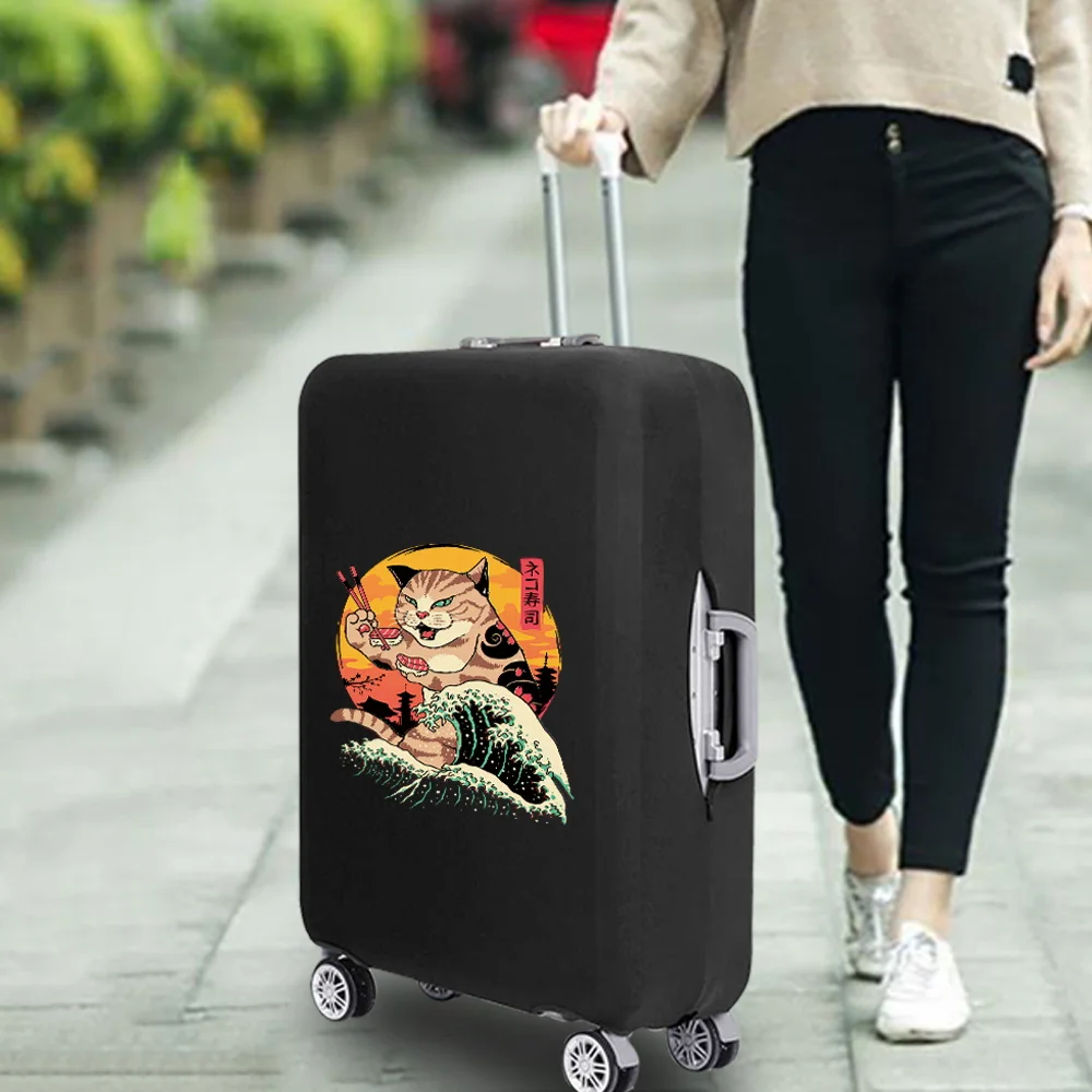 Anime Cat Pattern Elasticity Luggage Cover Trolley Protective Case Suitcase Dust Cover for 18