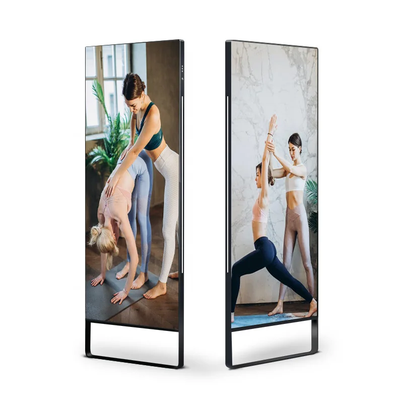 

Custom 49Inch Floor Standing Lcd Smart Fitness Mirror Digital Signage And Display Workout Exercise SMart Magic Mirror