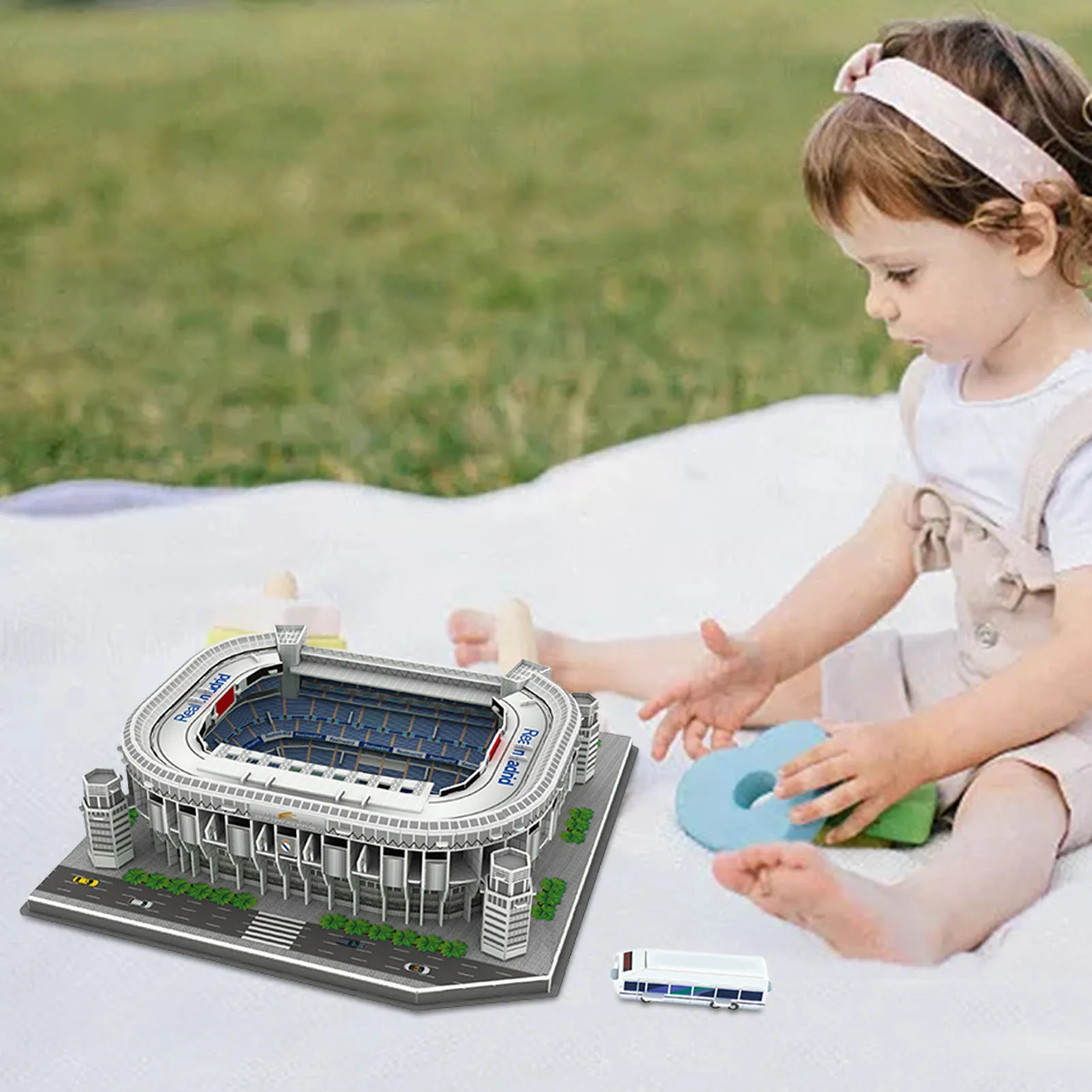 

3D Football Field Model DIY Assembly 3D Football Stadium Puzzle DIY Football Stadium Kit Architecture Children STEM Educational