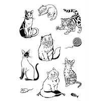 cats transparent clear silicone stampseal for diy scrapbookingphoto album decorative clear stamp