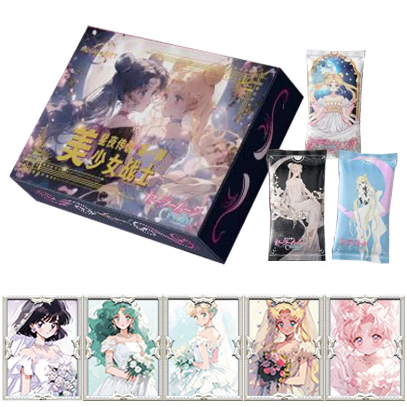 

New Sailor Moon Peripheral Collection Cards Booster Box Anime Character Rare Limited TCG Game Playing Card Kids Birthday Gifts
