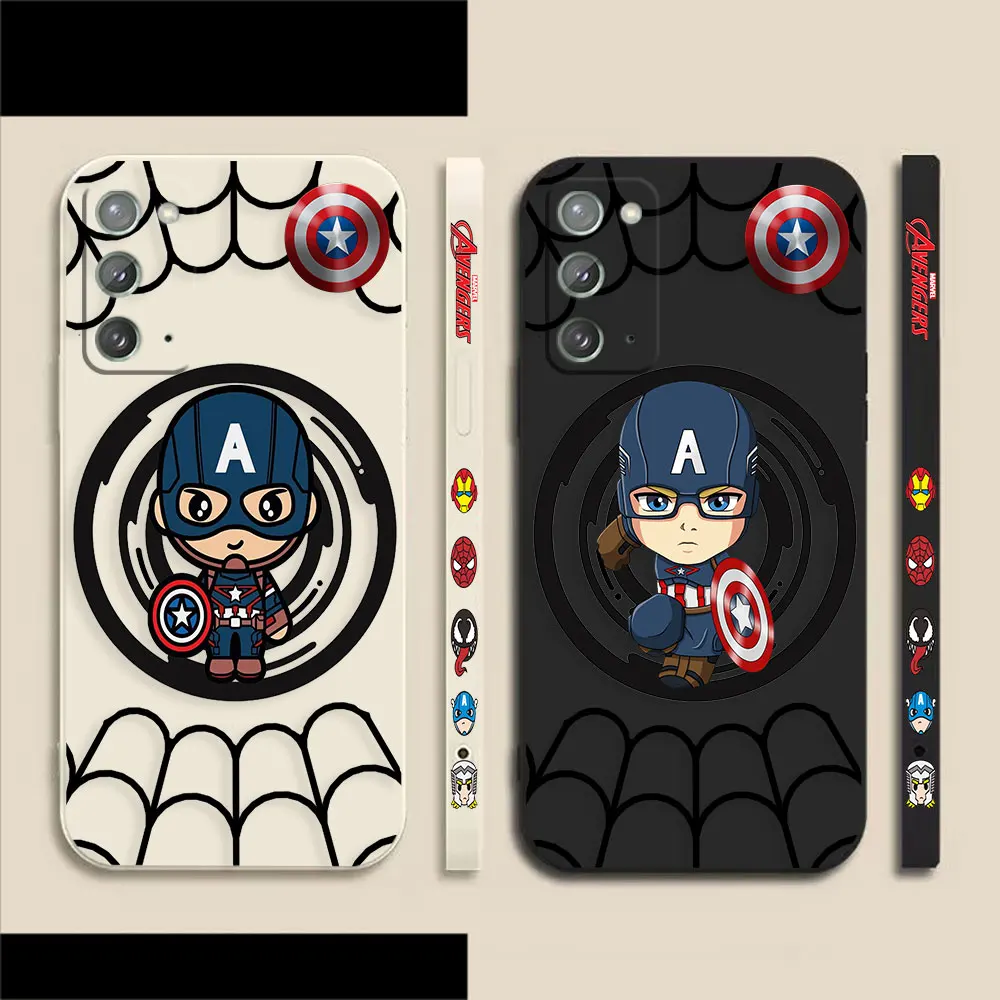 

Cartoon Marvel Captain America Case For Samsung A50 A30 A20S A10S A10 Note 20 10 M32 M22 M40S A20 Pro Plus Lite Ultra 4G 5G Case