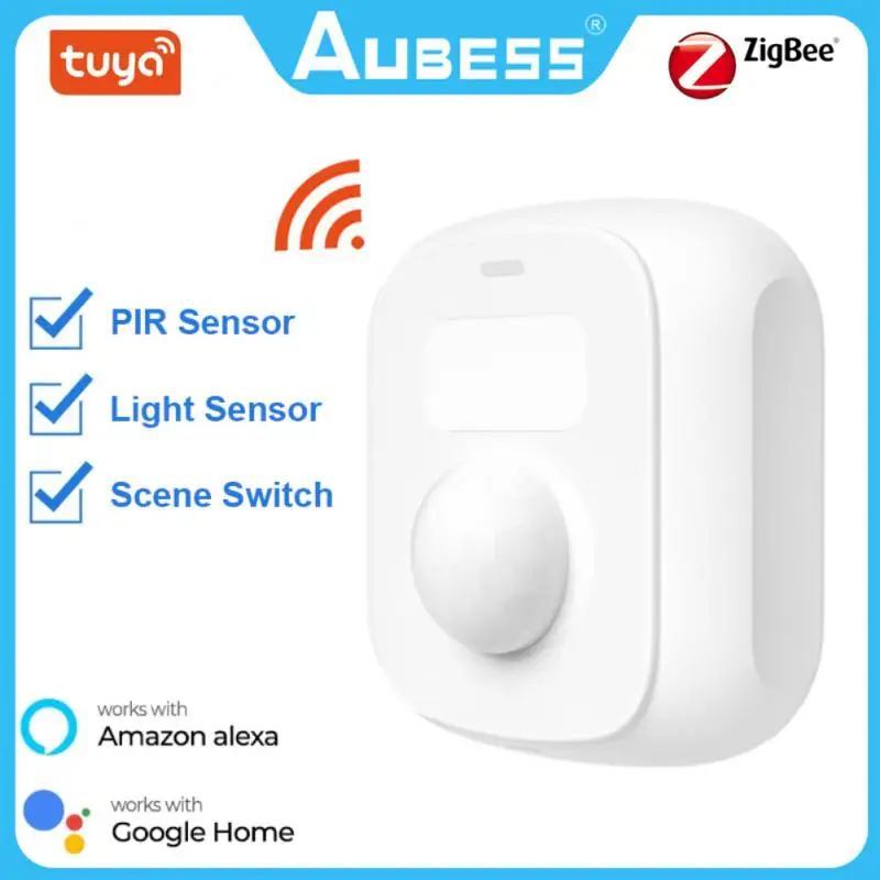 

Tuya Wifi Zigbee Body PIR Sensor Mini Human Motion Movement Light Sensor 3 In 1 Scene Switch Function Smart Life Home Security