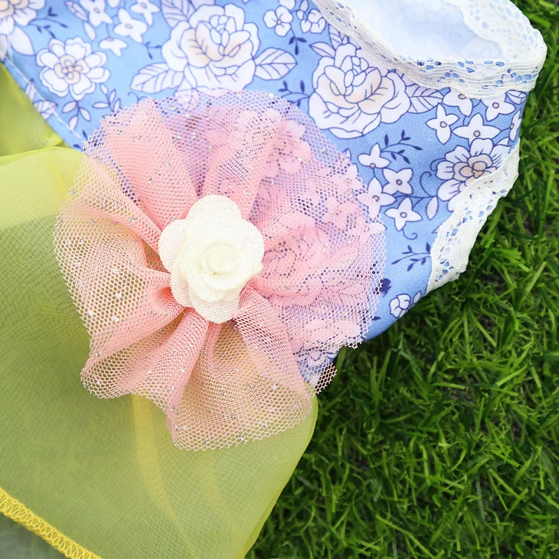 2021 летнее платье для собак одежда домашних животных свадебное чихуахуа юбка