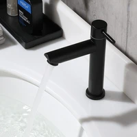 304 stainless steel black paint cold faucet toilet basin wash basin faucet