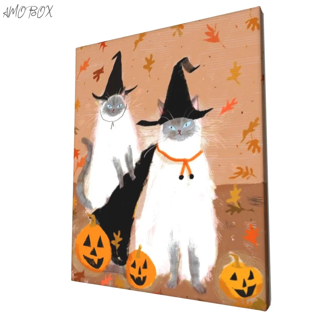 AMOBOX-Happy Halloween Cat Декоративные картины настенное искусство картина для украшения