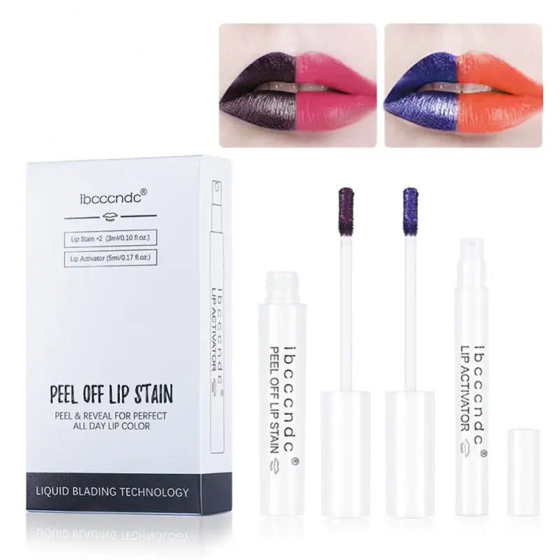 

IBCCCCNDC Lipstick Set Waterproof Lasting Matte Liquid Tear Off Lipstick Pigment Peel Off Lip Stain Lip Gloss Women's Cosmetics