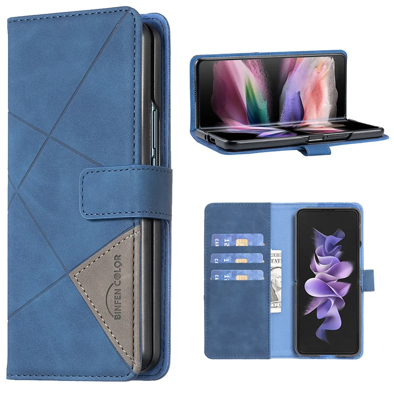 

Кожаный чехол-бумажник для Samsung Galaxy Z, Складывающийся, 4 отделения, Fold4, ZFold4, Роскошный чехол-Кобура, деловой противоударный защитный чехол