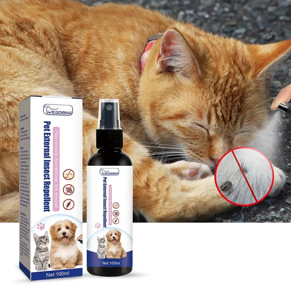 

Anti-Flea Drops 100ml Insecticides Flea Lice Insect Remover Spray Flea Tick Concentrate Formula Pets Flea Remover Against Ticks