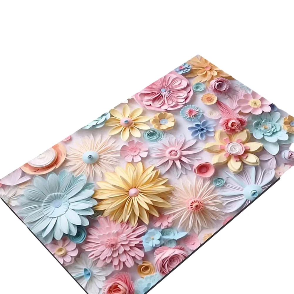 

Comfortable 3D Floral Diatom Mud Floor Mat Super Absorbent Anti Slip Foot Mat for Bathrooms Sinks Kitchens Laundry Rooms