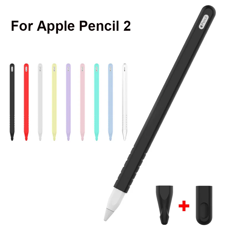 

Candy Color Case For Apple iPad Pencil 2nd Silicon Soft Cover Protector For Apple Pencil 2 Gen Stylus Touch Pen With Nib Sleeves