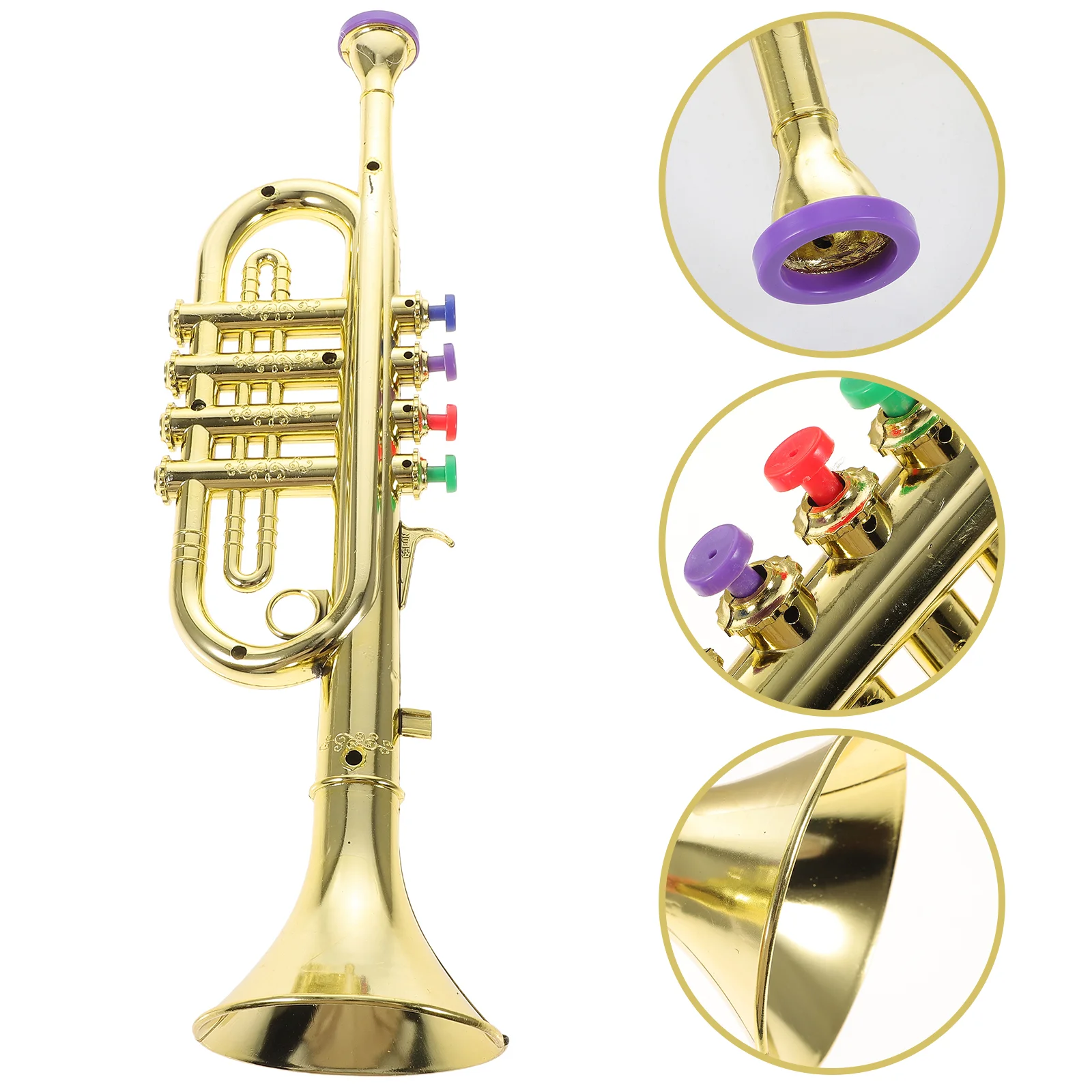 Clarinet Instrument Trumpet Toy Birthday Party Favor Children Musical Instrument Toy Birthday Gift Colored Key Trumpet