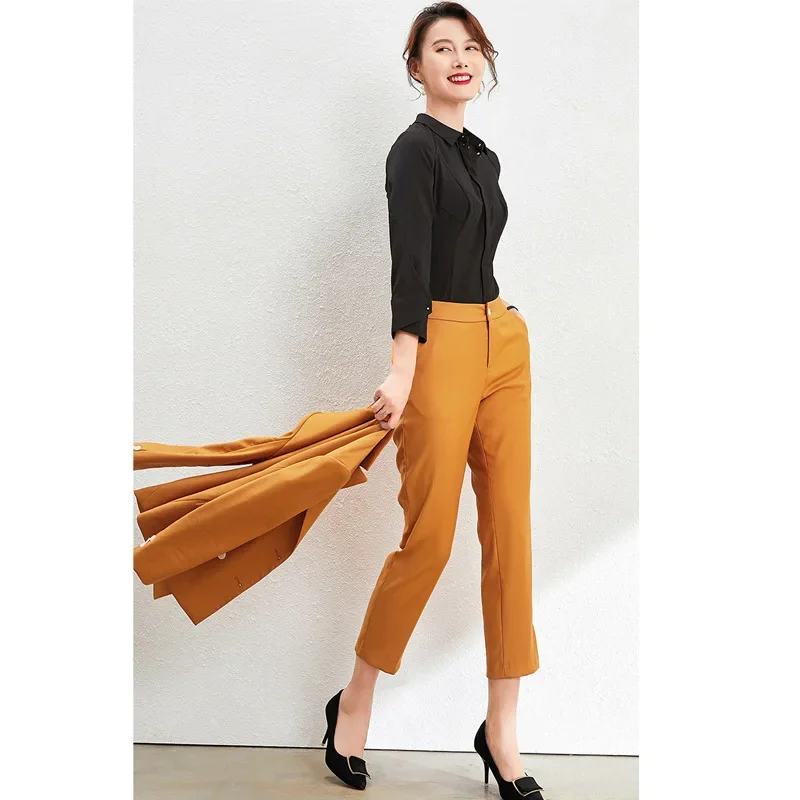 Элегантный женский костюм брюки профессиональная одежда для интервью рабочая