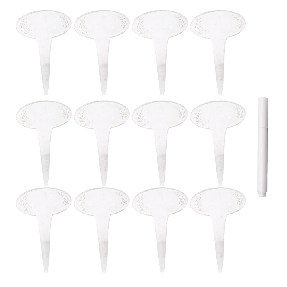 

Upgrade Your Garden with Oval Plant Label Set Eco friendly Acrylic Tags and Marker for Easy Plant Identification