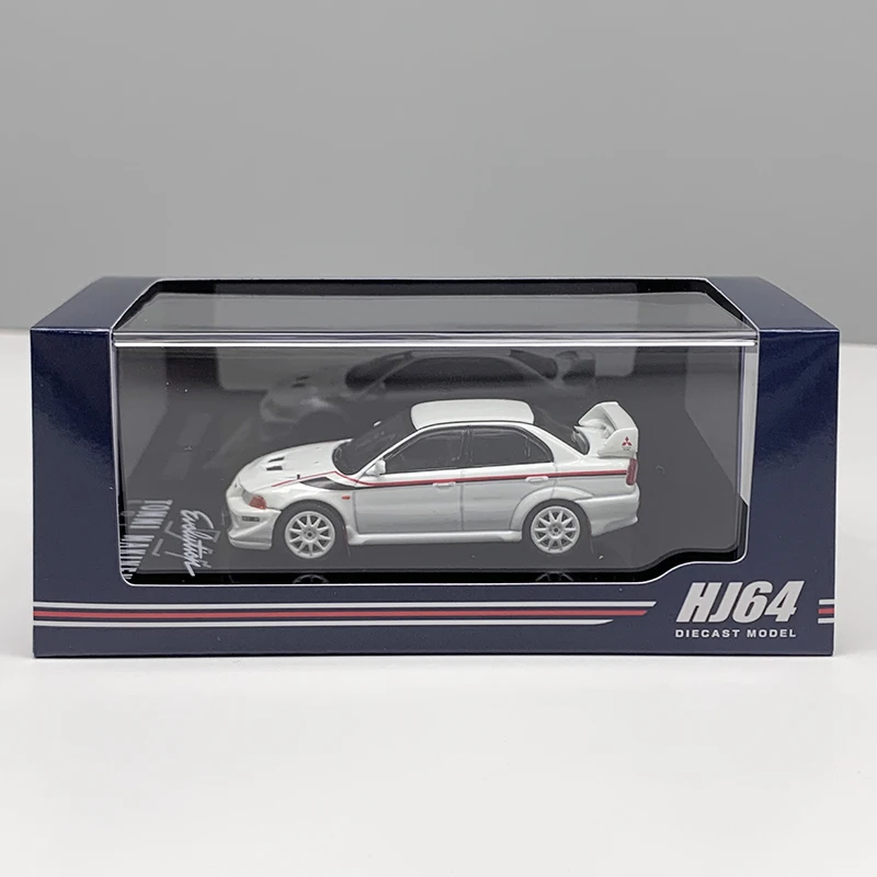 Фото Масштабная модель автомобиля HJ 1:64 Lancer RS/GRS Evolution VI EVO из сплава, коллекционная миниатюра для подарка №3