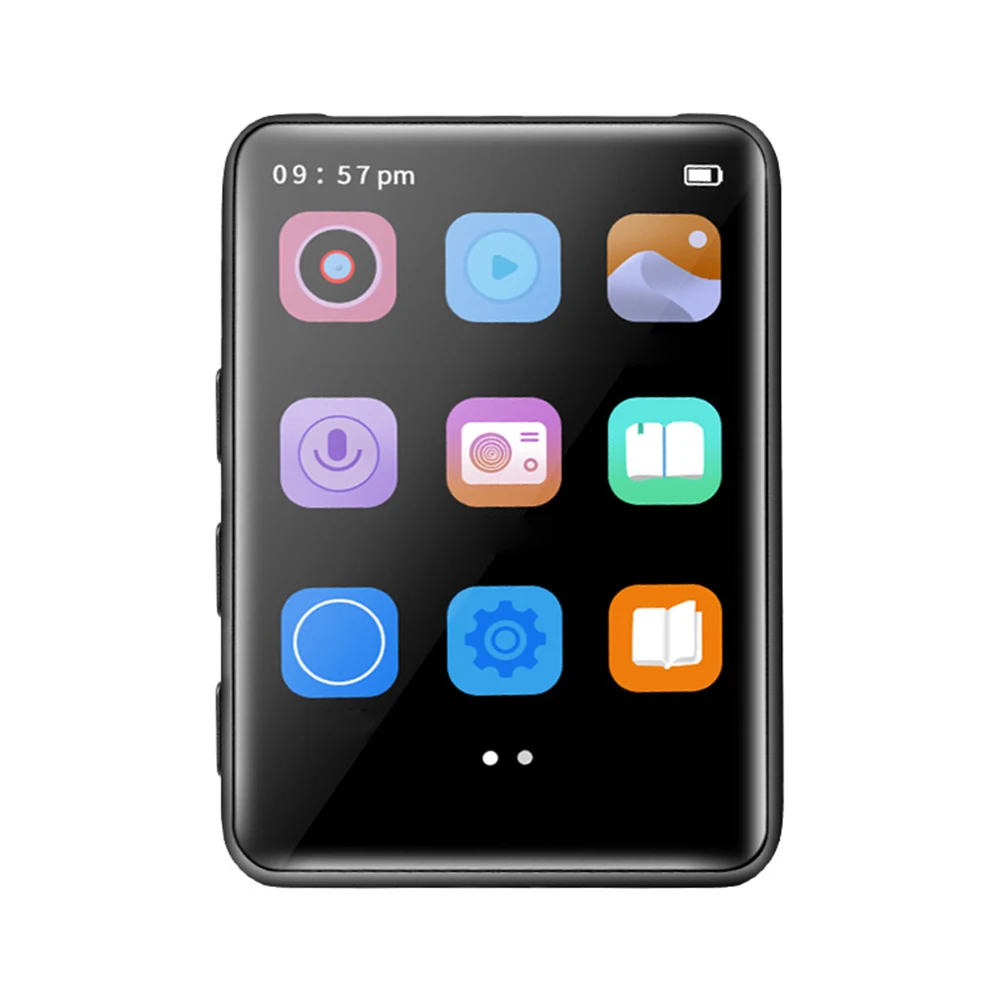 

Mp3-плеер IPS с сенсорным экраном 2,4 дюйма, Bluetooth-совместимый музыкальный плеер 5,0, FM-радио с электронной книгой/записи, из цинкового сплава для с...