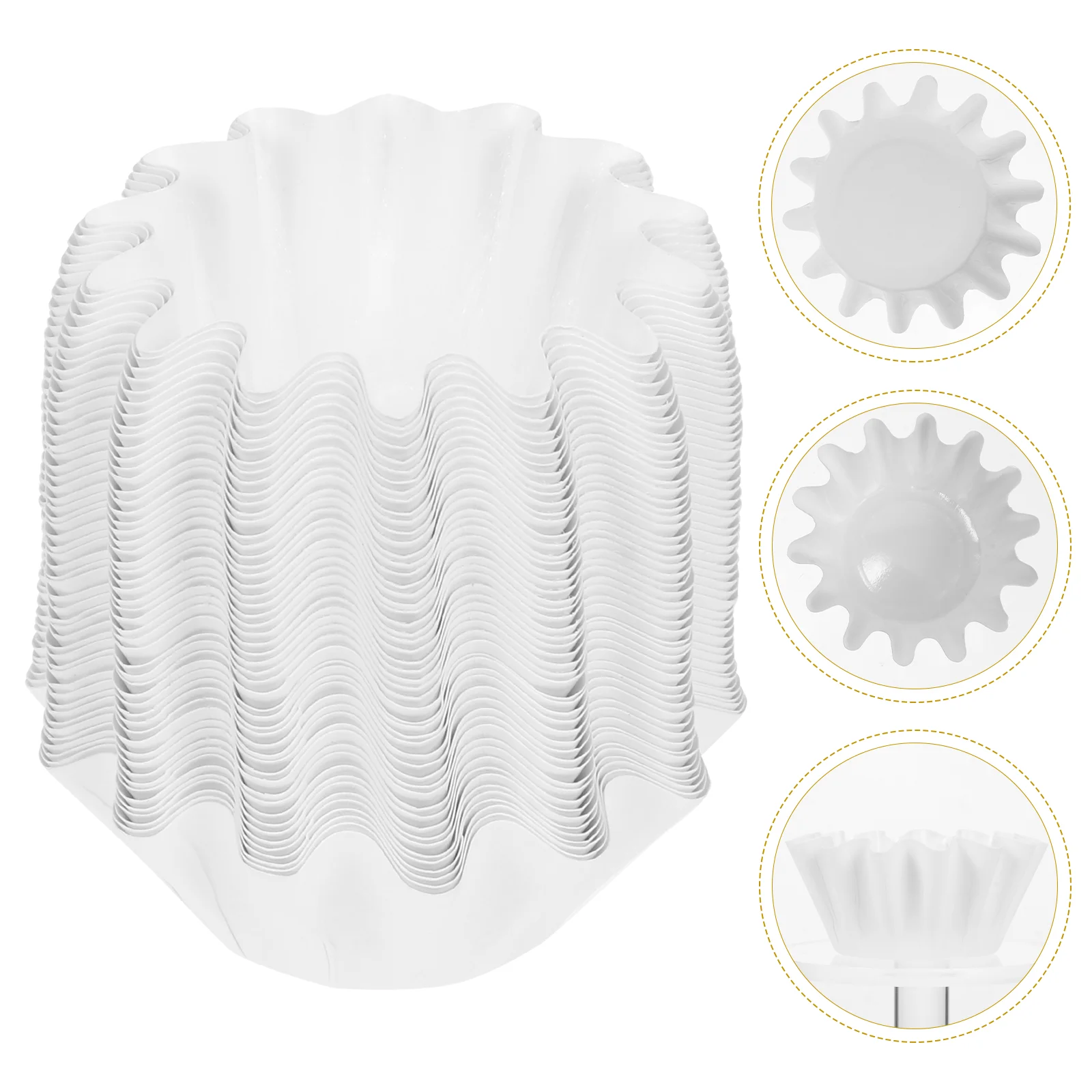 

50 Pcs Wax Paper Liner Tray Baking Cups Cupcake Liners Leakproof Candles Block