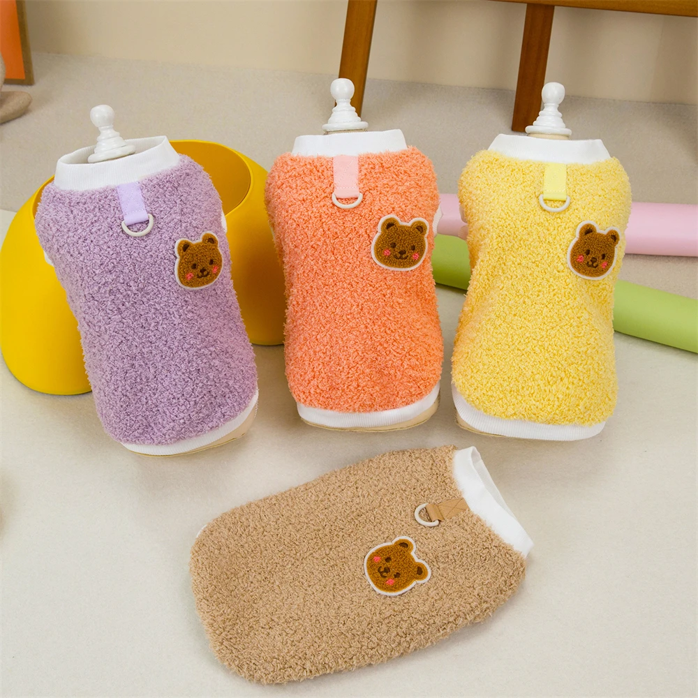 Милая одежда для собак зимний жилет маленьких и средних кошек теплый свитер