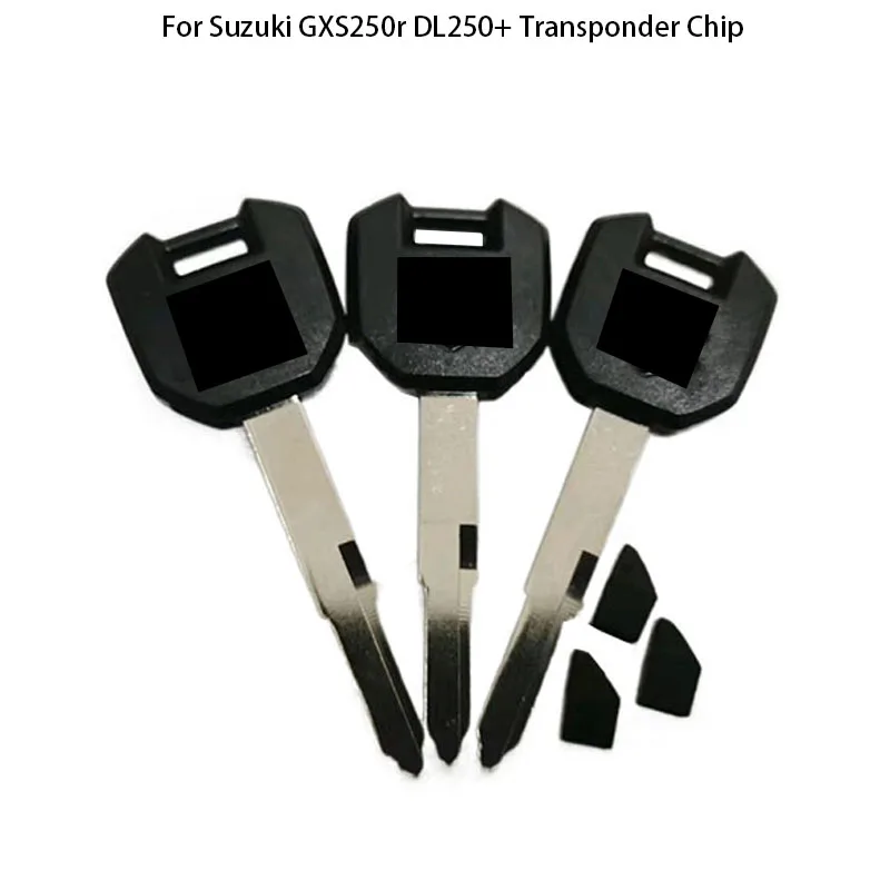 Новый черный uncut Blank key для Suzuki Gsx250r Dl250 + чип транспондера