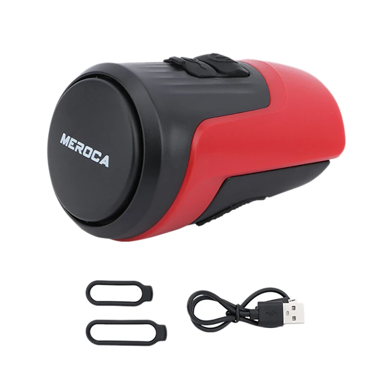 

Новинка, популярный велосипедный Звонок MEROCA, водонепроницаемый громкий телефон, 125 дБ, яркий громкий сигнал тревоги, звук велосипеда H