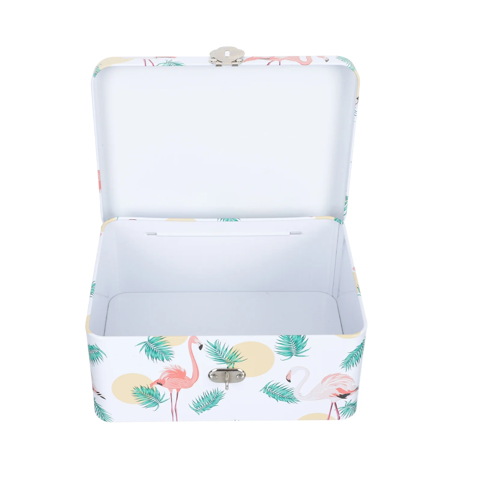 

Small Change Holding Box Desktop Box with Lock Jewelry Storage Container