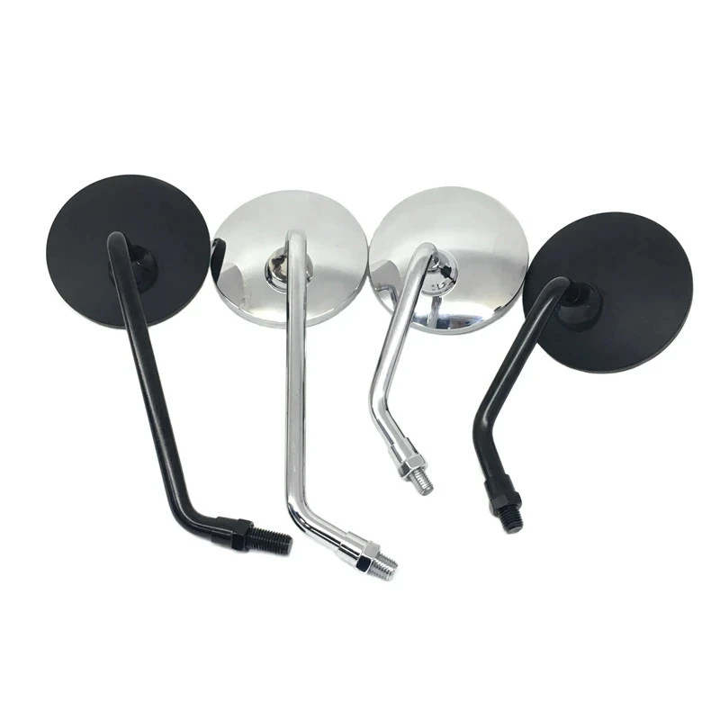 

Мотоциклетное зеркало заднего вида, скутер, модифицированный отражатель, длинный стержень, короткий стержень, черное Гальваническое маленькое круглое зеркало