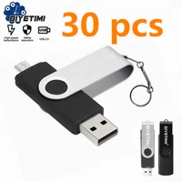 Biyetimi 30 Pieces USB Flash Drive 128gb OTG and Type c Flash Drive 64gb Stick Pen Drive 32gb Novelty Gift Ideas Key for PC