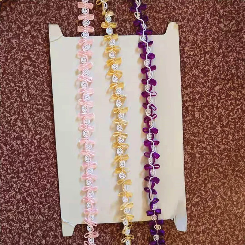 

Exquisite Woven Small Fragrance Colorful Lace Ribbon Clothes Skirt Hair Accessories Handbag Necklace Bracelet Making Decoration